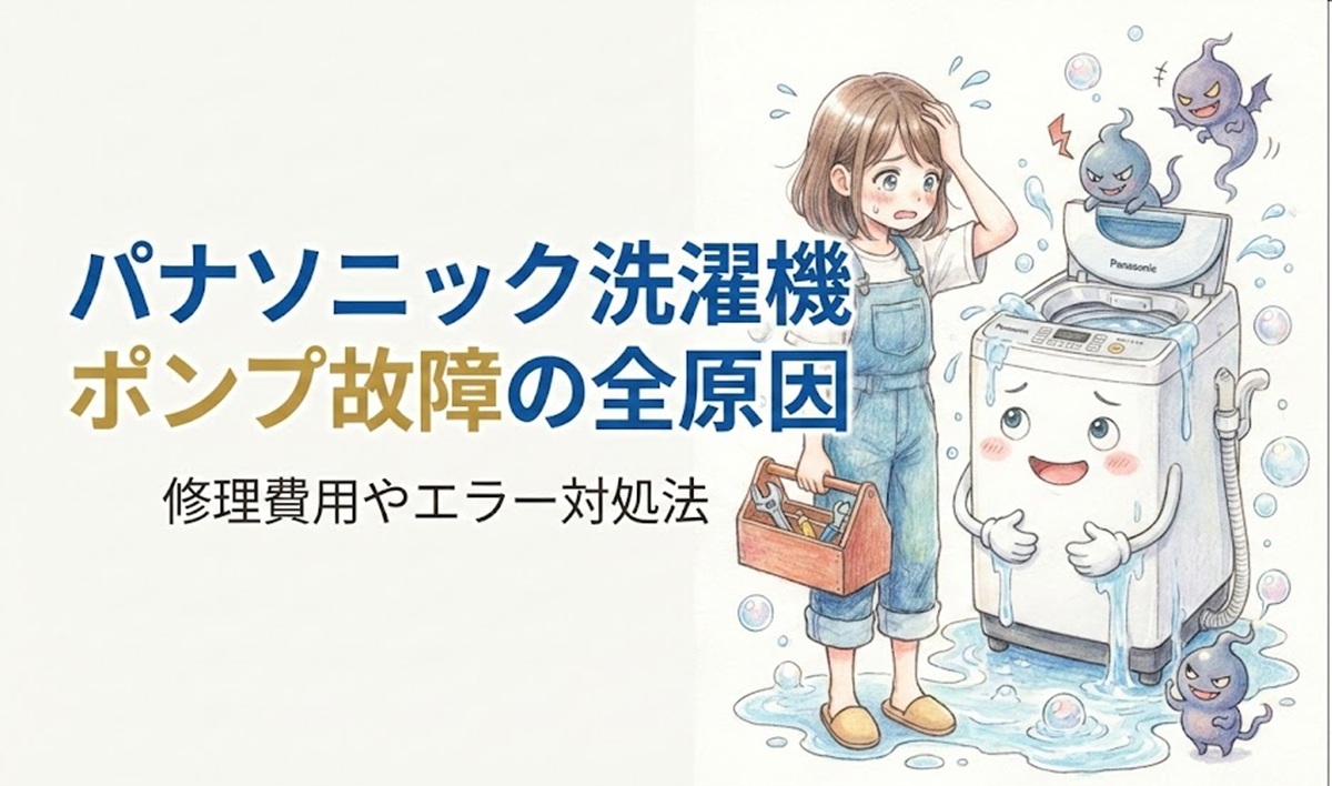 パナソニック洗濯機のポンプ故障の全原因！修理費用やエラー対処法