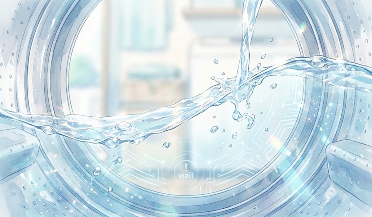 すすぎや給水で洗濯機が止まるのはセンサー待機