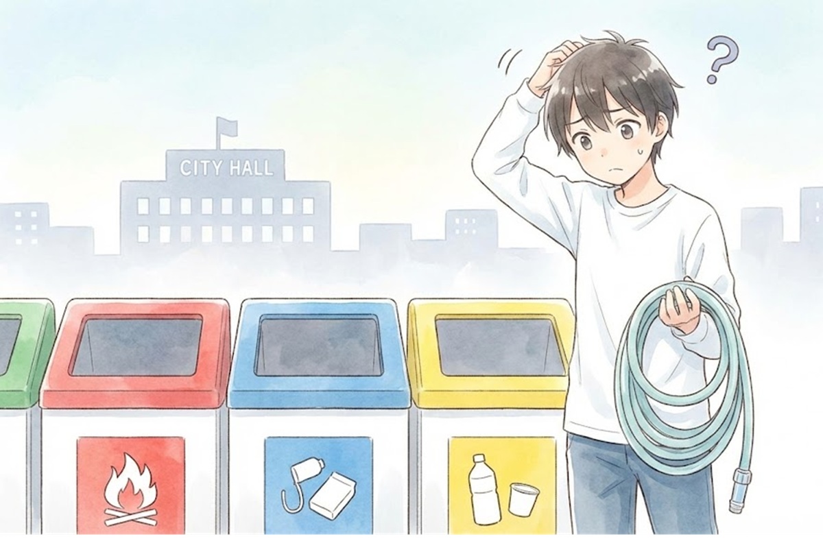 不要な風呂水ホースを捨てる際の自治体ごとのゴミ分別の確認