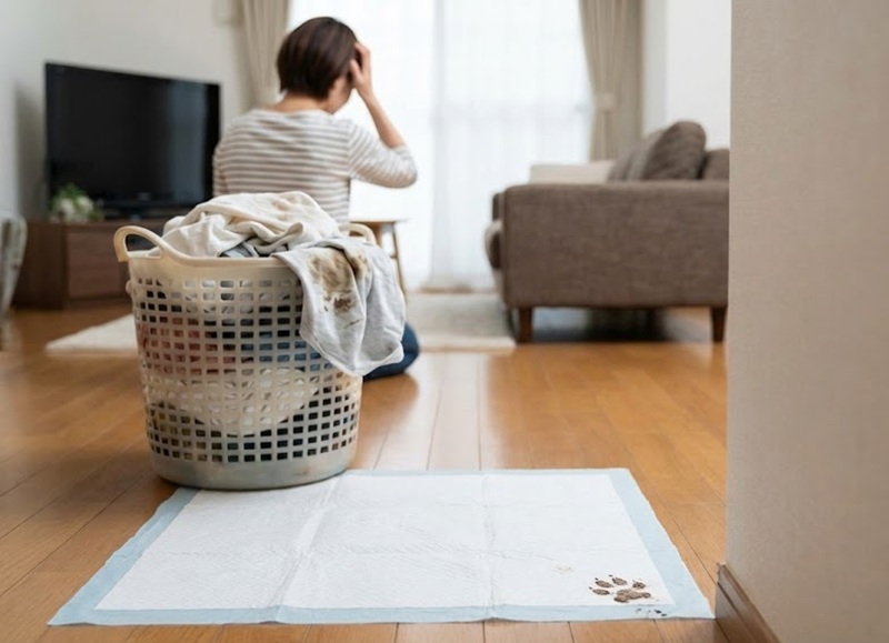 猫の粗相や介護が原因で衣類が臭うケース